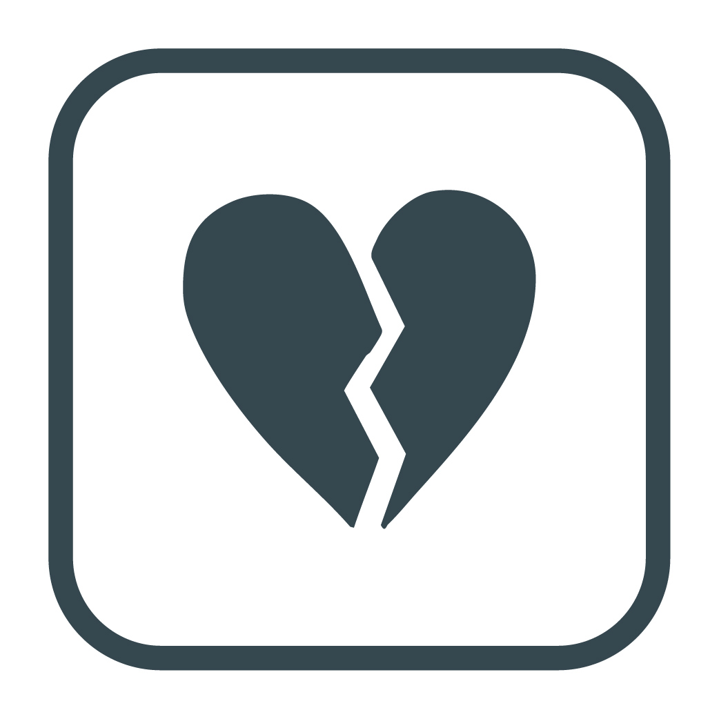 Icons-01 Broken heart graphic tile